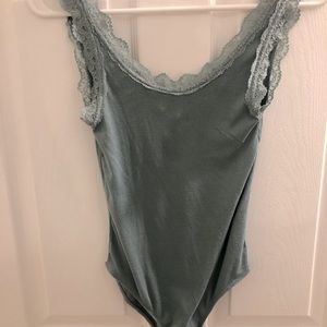Never worn Mossimo Olive green with lace bodysuit